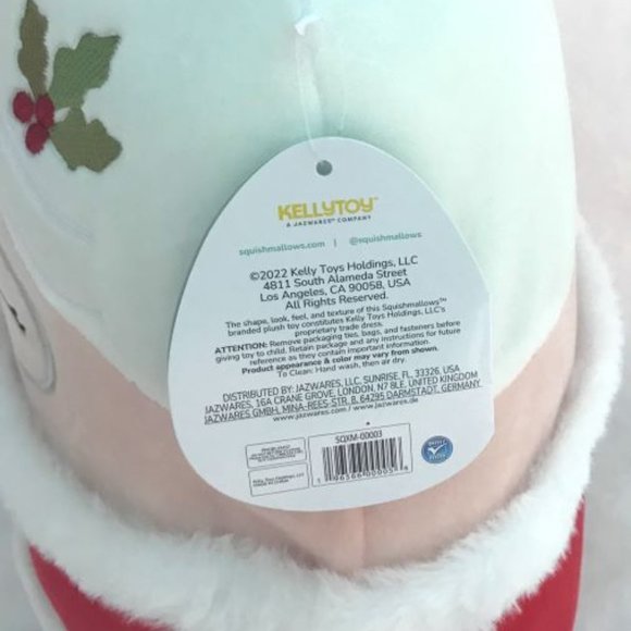 SQUISHMALLOWS 12" Holiday Plush *NICOLETTE CLAUS* KellyToy CHRISTMAS 2022 NWT - Picture 7 of 7